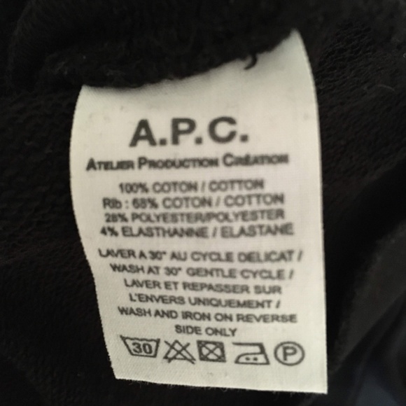 NWOT A.P.C Black Band Hoodie with graphic/ hooded Sweatshirt XS-S - Picture 6 of 6